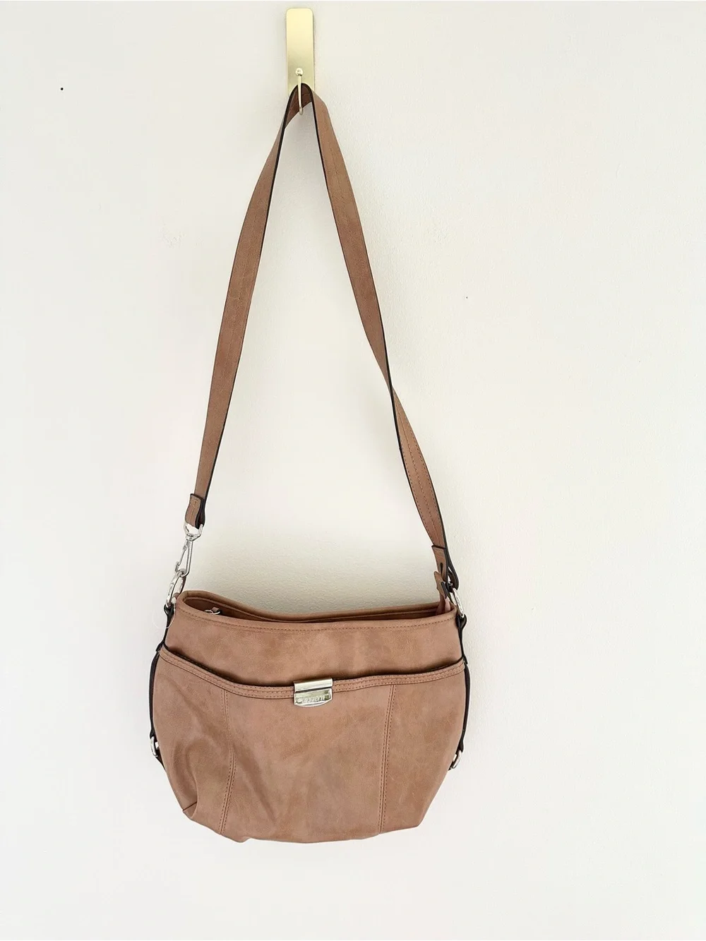 Rosetti Y2K Tan Brown Slouchy Crossbody Shoulder Bag Boho Purse